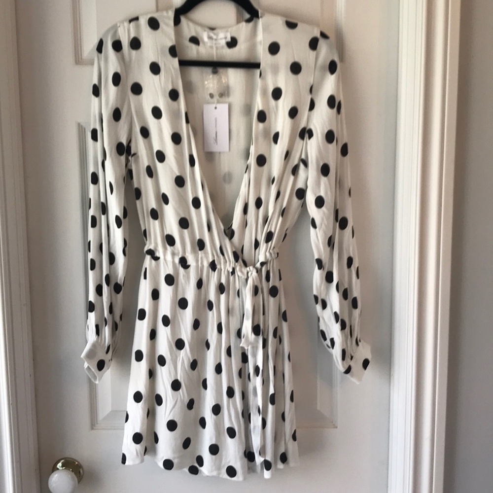 Lovers + Friends Polka Dot Wrap Dress
